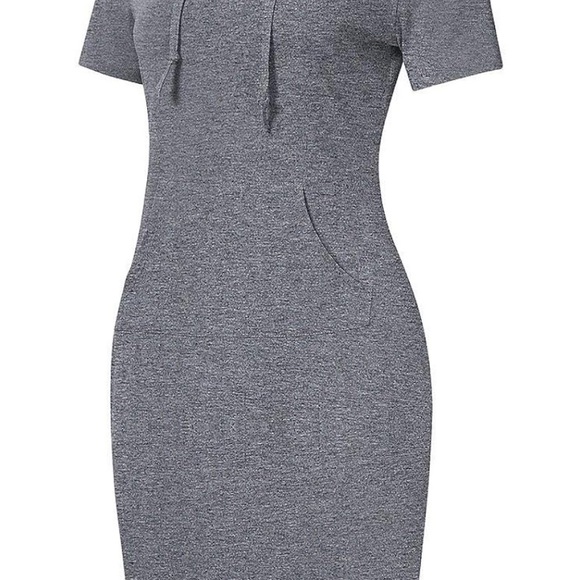Hooded mini short sleeve dress - Picture 7 of 8